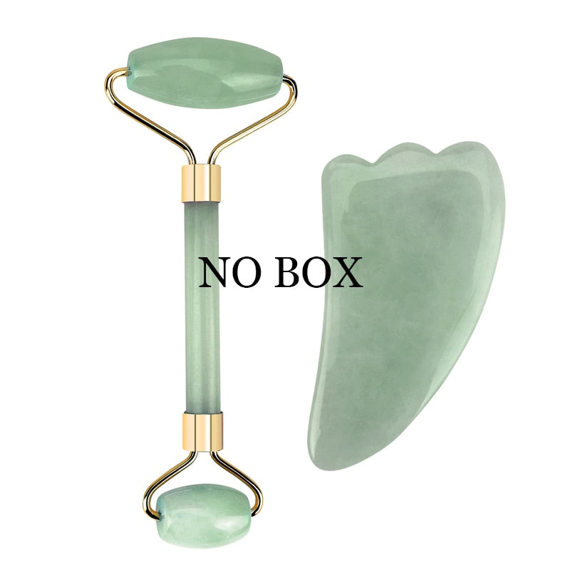 Natural Rose Quartz Roller Slimming Face Massager