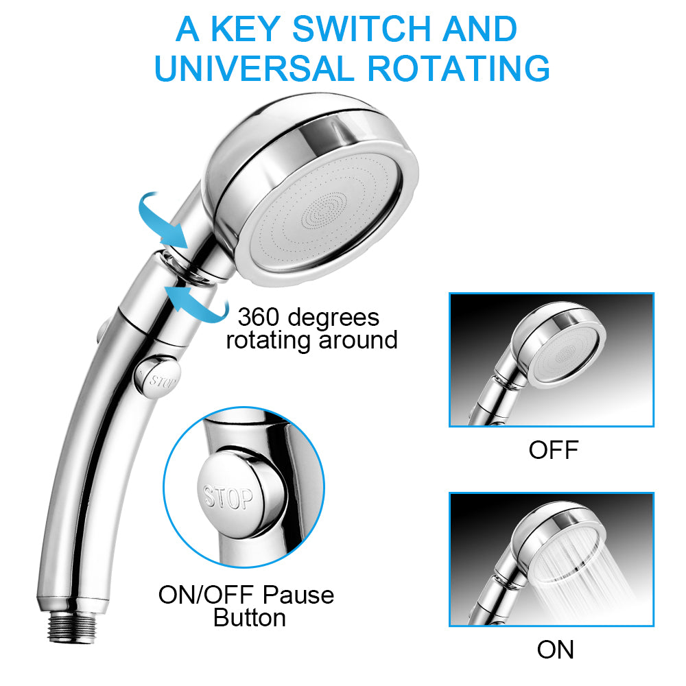360 degree rotatable 3 Modes shower head