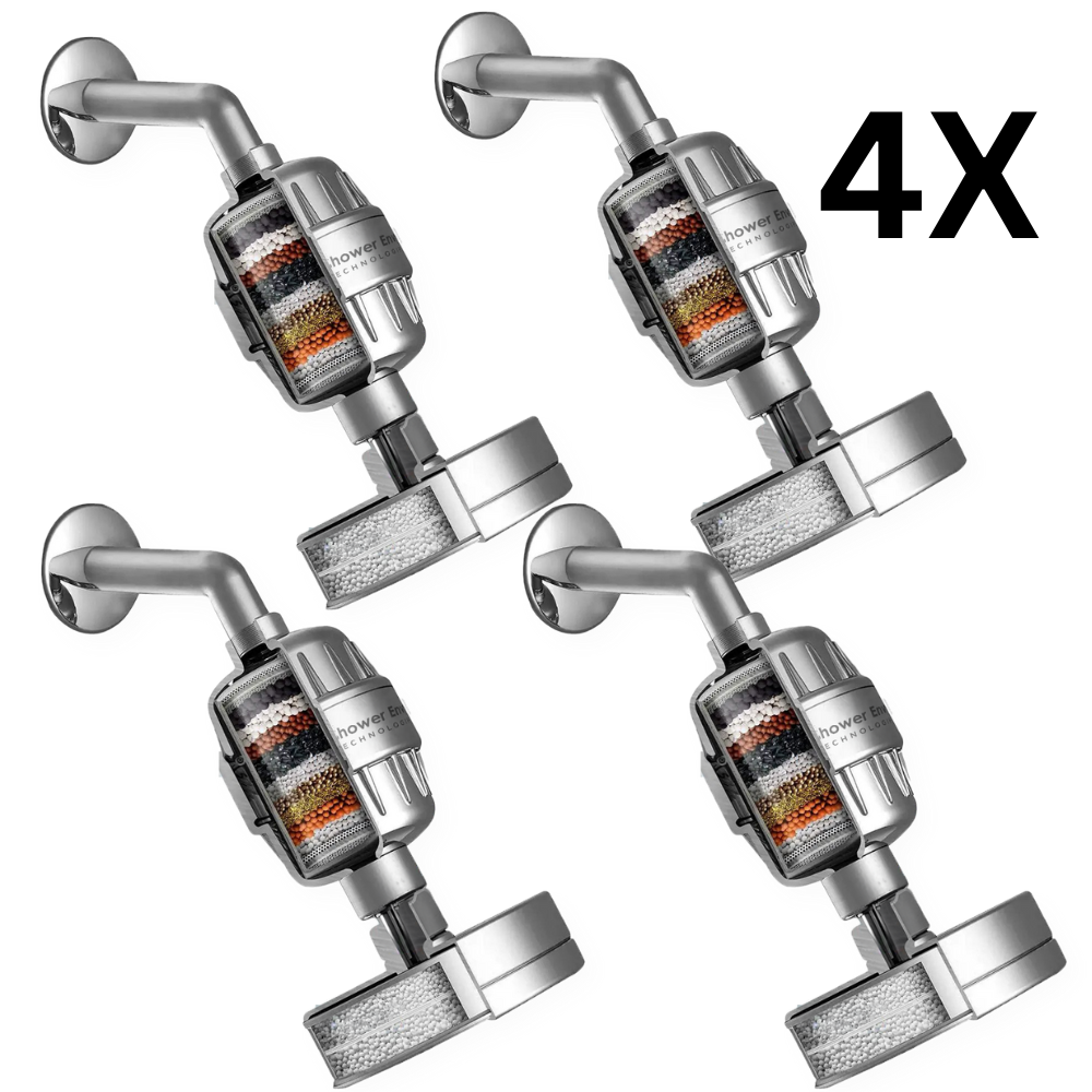 4x Showerenvy 5.0 Advanced Showerhead + Vitamin Infuser