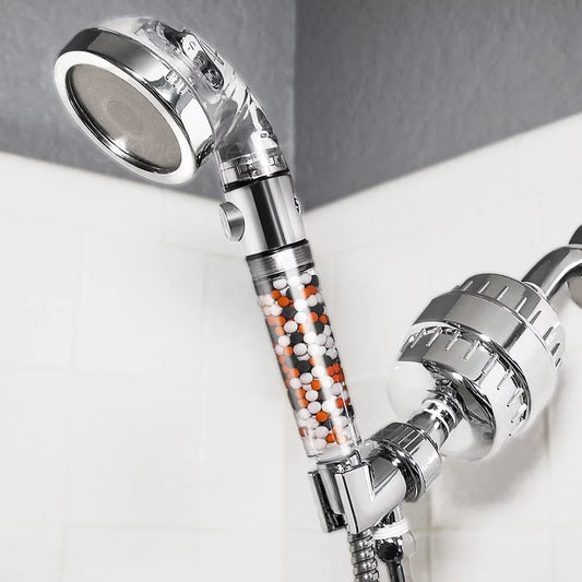 (Upgrade Any Shower) 15-Stage Shower Filter with Vitamin C E for
