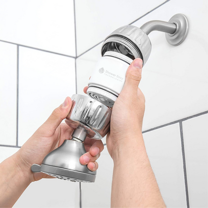 (Upgrade Any Shower) 15-Stage Shower Filter with Vitamin C E for